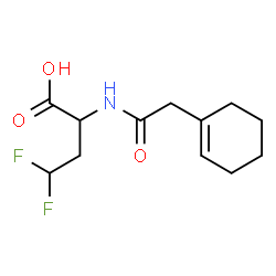 ChemSpider 2D Image | 2-[(1-Cyclohexen-1-ylacetyl)amino]-4,4-difluorobutanoic acid | C12H17F2NO3