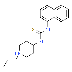 ChemSpider 2D Image | 4-[(1-Naphthylcarbamothioyl)amino]-1-propylpiperidinium | C19H26N3S