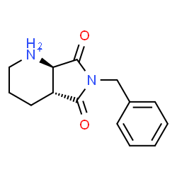 ChemSpider 2D Image | (4aR,7aR)-6-Benzyl-5,7-dioxooctahydro-1H-pyrrolo[3,4-b]pyridin-1-ium | C14H17N2O2