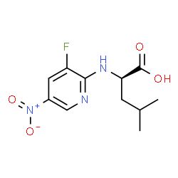 ChemSpider 2D Image | N-(3-Fluoro-5-nitro-2-pyridinyl)-D-leucine | C11H14FN3O4