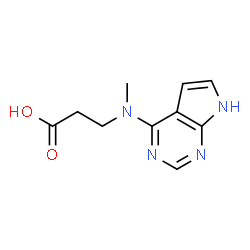 ChemSpider 2D Image | N-Methyl-N-7H-pyrrolo[2,3-d]pyrimidin-4-yl-beta-alanine | C10H12N4O2