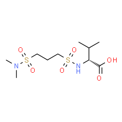ChemSpider 2D Image | N-{[3-(Dimethylsulfamoyl)propyl]sulfonyl}-D-valine | C10H22N2O6S2