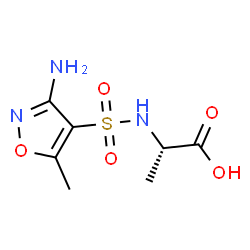 ChemSpider 2D Image | N-[(3-Amino-5-methyl-1,2-oxazol-4-yl)sulfonyl]-L-alanine | C7H11N3O5S