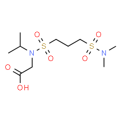 ChemSpider 2D Image | N-{[3-(Dimethylsulfamoyl)propyl]sulfonyl}-N-isopropylglycine | C10H22N2O6S2