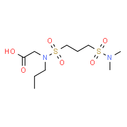 ChemSpider 2D Image | N-{[3-(Dimethylsulfamoyl)propyl]sulfonyl}-N-propylglycine | C10H22N2O6S2