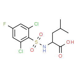 ChemSpider 2D Image | N-[(2,6-Dichloro-4-fluorophenyl)sulfonyl]leucine | C12H14Cl2FNO4S