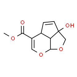ChemSpider 2D Image | Methyl 2a-hydroxy-2a,4a,7a,7b-tetrahydro-2H-1,7-dioxacyclopenta[cd]indene-5-carboxylate | C11H12O5
