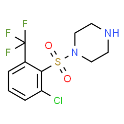 ChemSpider 2D Image | 1-{[2-Chloro-6-(trifluoromethyl)phenyl]sulfonyl}piperazine | C11H12ClF3N2O2S