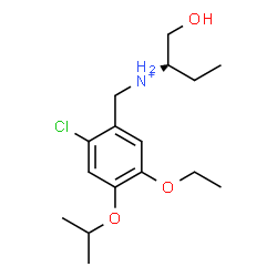 ChemSpider 2D Image | (2S)-N-(2-Chloro-5-ethoxy-4-isopropoxybenzyl)-1-hydroxy-2-butanaminium | C16H27ClNO3