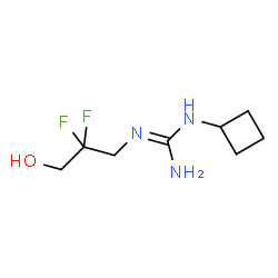 ChemSpider 2D Image | 1-Cyclobutyl-2-(2,2-difluoro-3-hydroxypropyl)guanidine | C8H15F2N3O