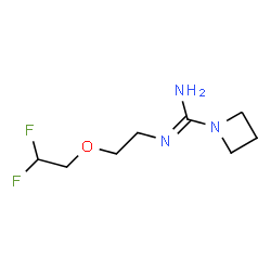 ChemSpider 2D Image | N'-[2-(2,2-Difluoroethoxy)ethyl]-1-azetidinecarboximidamide | C8H15F2N3O