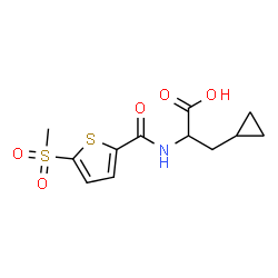 ChemSpider 2D Image | 3-Cyclopropyl-N-{[5-(methylsulfonyl)-2-thienyl]carbonyl}alanine | C12H15NO5S2