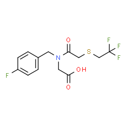 ChemSpider 2D Image | N-(4-Fluorobenzyl)-N-{[(2,2,2-trifluoroethyl)sulfanyl]acetyl}glycine | C13H13F4NO3S