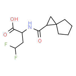 ChemSpider 2D Image | 4,4-Difluoro-2-[(spiro[2.4]hept-1-ylcarbonyl)amino]butanoic acid | C12H17F2NO3