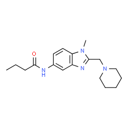 ChemSpider 2D Image | N-[1-Methyl-2-(1-piperidinylmethyl)-1H-benzimidazol-5-yl]butanamide | C18H26N4O
