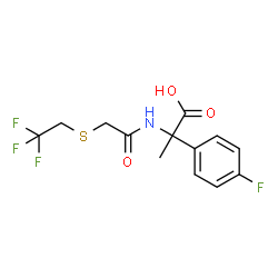 ChemSpider 2D Image | 2-(4-Fluorophenyl)-N-{[(2,2,2-trifluoroethyl)sulfanyl]acetyl}alanine | C13H13F4NO3S
