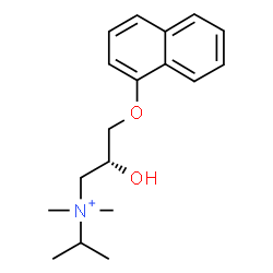 ChemSpider 2D Image | (2R)-2-Hydroxy-N-isopropyl-N,N-dimethyl-3-(1-naphthyloxy)-1-propanaminium | C18H26NO2