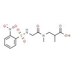 ChemSpider 2D Image | 2-Methyl-3-(methyl{N-[(2-nitrophenyl)sulfonyl]glycyl}amino)propanoic acid | C13H17N3O7S