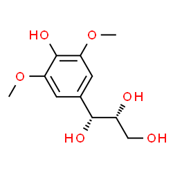 ChemSpider 2D Image | (1R,2R)-1-(4-Hydroxy-3,5-dimethoxyphenyl)-1,2,3-propanetriol | C11H16O6