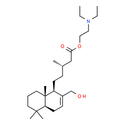 ChemSpider 2D Image | 2-(Diethylamino)ethyl (3S)-5-[(1R,4aS,8aS)-2-(hydroxymethyl)-5,5,8a-trimethyl-1,4,4a,5,6,7,8,8a-octahydro-1-naphthalenyl]-3-methylpentanoate | C26H47NO3