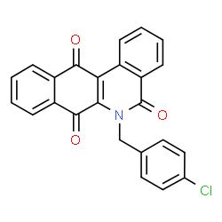 ChemSpider 2D Image | 6-(4-Chlorobenzyl)benzo[b]phenanthridine-5,7,12(6H)-trione | C24H14ClNO3