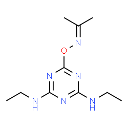 ChemSpider 2D Image | N,N'-Diethyl-6-[(isopropylideneamino)oxy]-1,3,5-triazine-2,4-diamine | C10H18N6O