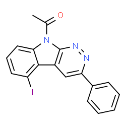 ChemSpider 2D Image | 1-(5-Iodo-3-phenyl-9H-pyridazino[3,4-b]indol-9-yl)ethanone | C18H12IN3O