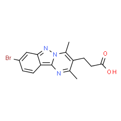 ChemSpider 2D Image | 3-(8-Bromo-2,4-dimethylpyrimido[1,2-b]indazol-3-yl)propanoic acid | C15H14BrN3O2