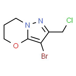 ChemSpider 2D Image | 3-Bromo-2-(chloromethyl)-6,7-dihydro-5H-pyrazolo[5,1-b][1,3]oxazine | C7H8BrClN2O