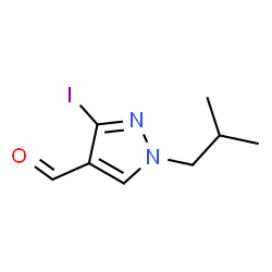 ChemSpider 2D Image | 3-Iodo-1-isobutyl-1H-pyrazole-4-carbaldehyde | C8H11IN2O