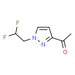 ChemSpider 2D Image | 1-[1-(2,2-difluoroethyl)pyrazol-3-yl]ethanone | C7H8F2N2O