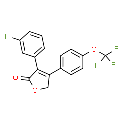 ChemSpider 2D Image | 3-(3-Fluorophenyl)-4-[4-(trifluoromethoxy)phenyl]-2(5H)-furanone | C17H10F4O3