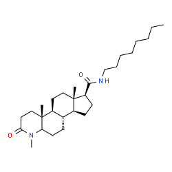 ChemSpider 2D Image | (4aR,4bS,6aS,7S,9aS,9bS)-1,4a,6a-Trimethyl-N-octyl-2-oxohexadecahydro-1H-indeno[5,4-f]quinoline-7-carboxamide | C28H48N2O2