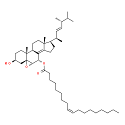 ChemSpider 2D Image | (3beta,5alpha,6alpha,7alpha,22E)-3-Hydroxy-5,6-epoxyergosta-8(14),22-dien-7-yl (9Z)-9-octadecenoate | C46H76O4