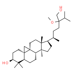 ChemSpider 2D Image | (3beta,9beta)-24-(Hydroxymethyl)-24-methoxy-9,19-cyclolanostan-3-ol | C32H56O3
