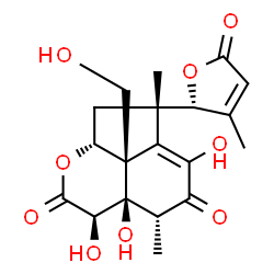 ChemSpider 2D Image | (3R,3aR,4R,7S,8aR,8bR)-3,3a,6-Trihydroxy-8b-(hydroxymethyl)-4,7-dimethyl-7-[(2R)-3-methyl-5-oxo-2,5-dihydro-2-furanyl]-3a,4,7,8,8a,8b-hexahydro-2H-cyclopenta[ij]isochromene-2,5(3H)-dione | C19H22O9