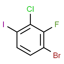 ChemSpider 2D Image | 1-Bromo-3-chloro-2-fluoro-4-iodobenzene | C6H2BrClFI