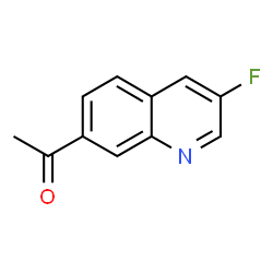 ChemSpider 2D Image | 1-(3-Fluoro-7-quinolinyl)ethanone | C11H8FNO