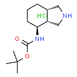 ChemSpider 2D Image | 2-Methyl-2-propanyl (3aR,4S,7aS)-octahydro-1H-isoindol-4-ylcarbamate hydrochloride (1:1) | C13H25ClN2O2
