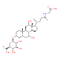 ChemSpider 2D Image | (3a,5b,7a,12a)-24-[(carboxymethyl)amino]-1,12-dihydroxy-24-oxocholan-3-yl-b-D-Glucopyranosiduronic acid | C32H51NO12