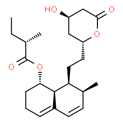ChemSpider 2D Image | (2S)-2-methylbutanoic acid [(1S,7S,8S,8aS)-8-[2-[(2R,4R)-4-hydroxy-6-oxo-2-oxanyl]ethyl]-7-methyl-1,2,3,7,8,8a-hexahydronaphthalen-1-yl] ester | C23H34O5