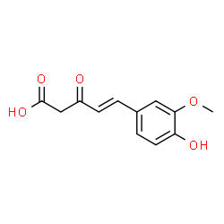 ChemSpider 2D Image | (4E)-5-(4-Hydroxy-3-methoxyphenyl)-3-oxo-4-pentenoic acid | C12H12O5