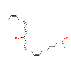 ChemSpider 2D Image | (7Z,10Z,13R,14E,16Z,19Z)-13-hydroxydocosapentaenoic acid | C22H34O3