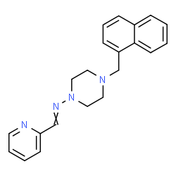 ChemSpider 2D Image | N-[4-(1-Naphthylmethyl)-1-piperazinyl]-1-(2-pyridinyl)methanimine | C21H22N4