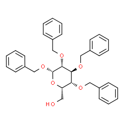 ChemSpider 2D Image | Benzyl 2,3,4-tri-O-benzyl-beta-L-idopyranoside | C34H36O6