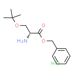 ChemSpider 2D Image | (R)-Benzyl 2-amino-3-(tert-butoxy)propanoate hydrochloride | C14H22ClNO3