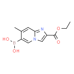 ChemSpider 2D Image | [2-(Ethoxycarbonyl)-7-methylimidazo[1,2-a]pyridin-6-yl]boronic acid | C11H13BN2O4