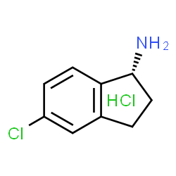ChemSpider 2D Image | (1R)-5-Chloro-1-indanamine hydrochloride (1:1) | C9H11Cl2N