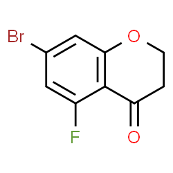 ChemSpider 2D Image | 7-Bromo-5-fluorochroman-4-one | C9H6BrFO2