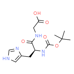 ChemSpider 2D Image | N-{[(2-Methyl-2-propanyl)oxy]carbonyl}-L-histidylglycine | C13H20N4O5